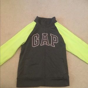 Safety green and grey gap jacket